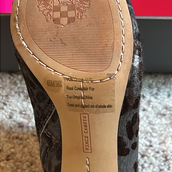 Vince Camuto Vala Dusk Leopard Heeled Booties - Picture 8 of 11